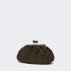 Sac Pasticcino moyen effet raphia, marron foncé Sac Pasticcino moyen effet raphia, marron foncé