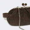 Sac Pasticcino moyen effet raphia, marron foncé Sac Pasticcino moyen effet raphia, marron foncé
