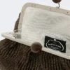 Sac Pasticcino moyen effet raphia, marron foncé Sac Pasticcino moyen effet raphia, marron foncé