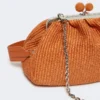 Sac Pasticcino moyen effet raphia, saumon