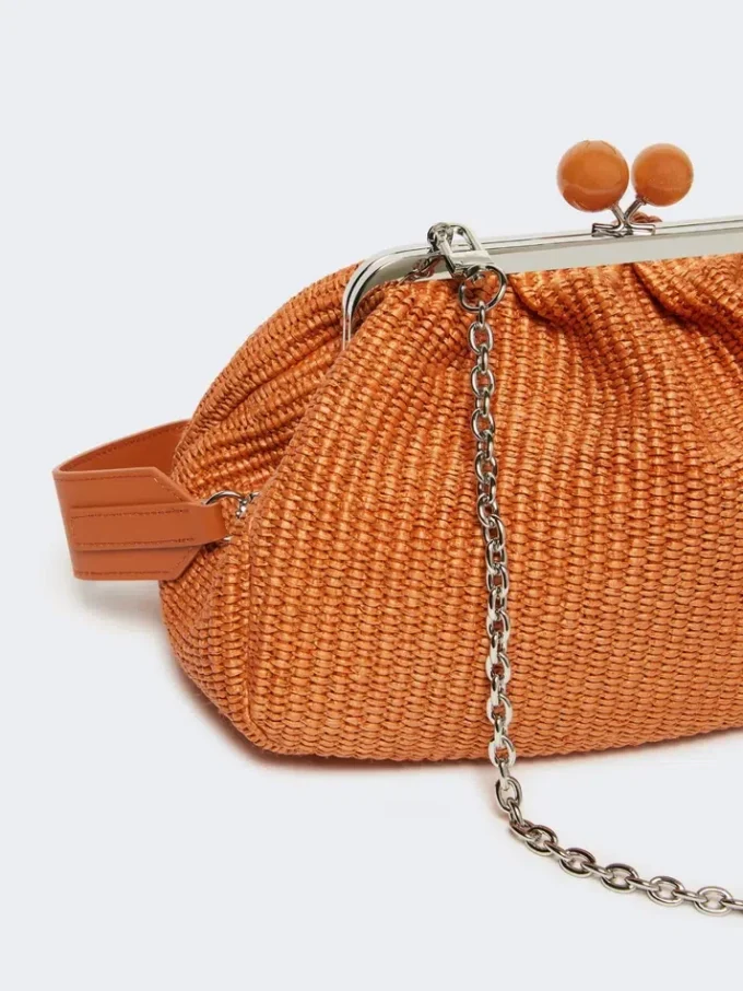 Sac Pasticcino moyen effet raphia, saumon