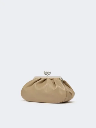 Sac Pasticcino moyen en cuir de mouton, couleur tourterelle