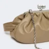 Sac Pasticcino moyen en cuir de mouton, couleur tourterelle