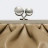 Sac Pasticcino moyen en cuir de mouton, couleur tourterelle