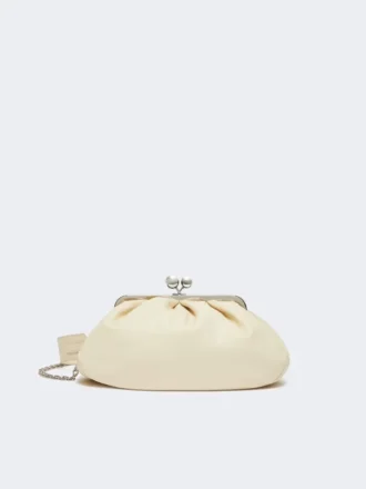 Sac Pasticcino moyen en cuir de mouton, ivoire