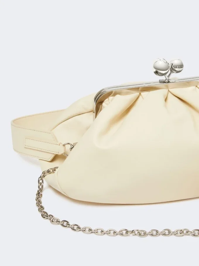 Sac Pasticcino moyen en cuir de mouton, ivoire Sac Pasticcino moyen en cuir de mouton, ivoire
