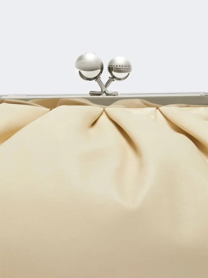 Sac Pasticcino moyen en cuir de mouton, ivoire Sac Pasticcino moyen en cuir de mouton, ivoire