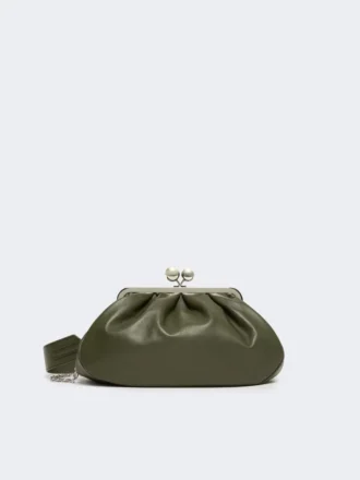 Sac Pasticcino moyen en cuir de mouton, vert foncé