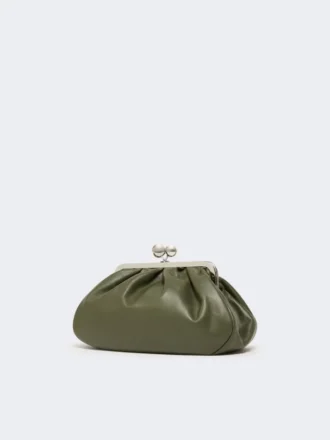 Sac Pasticcino moyen en cuir de mouton, vert foncé