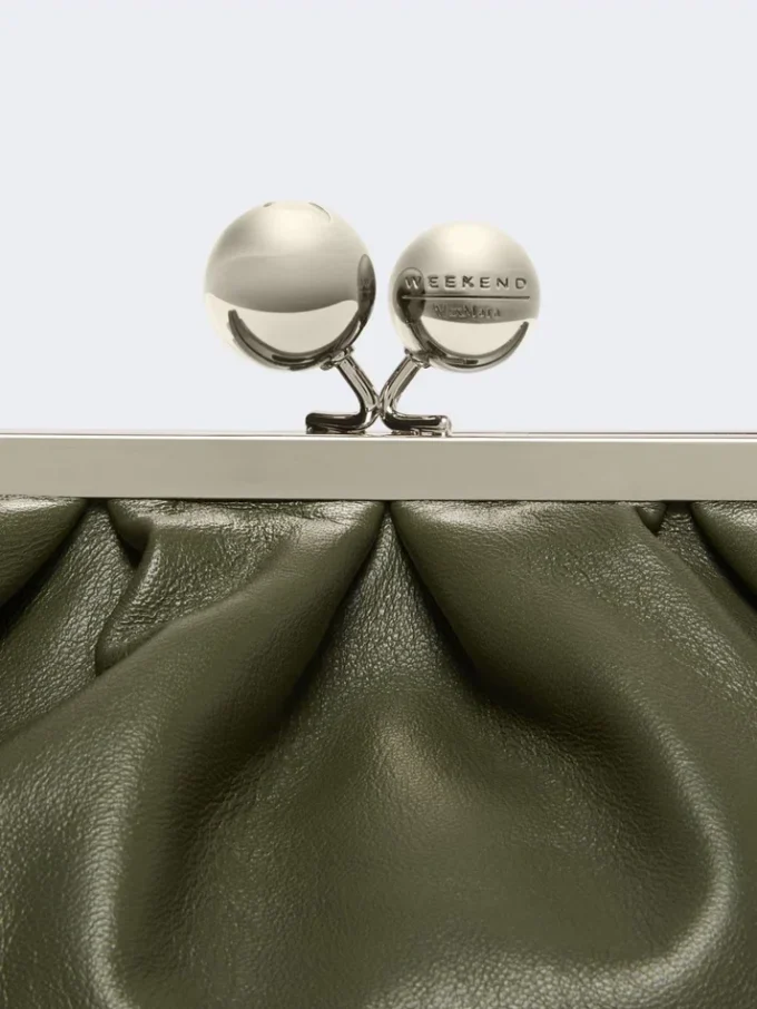 Sac Pasticcino moyen en cuir de mouton, vert foncé Sac Pasticcino moyen en cuir de mouton, vert foncé