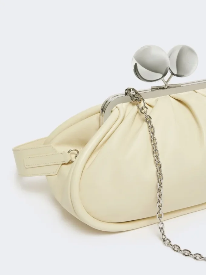 Sac Pasticcino moyen en cuir nappa brillant, ivoire Sac Pasticcino moyen en cuir nappa brillant, ivoire