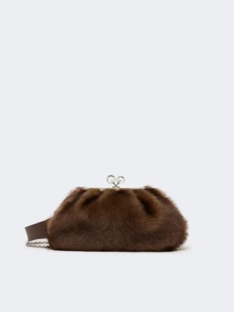 Sac Pasticcino moyen en peau de mouton, couleur caramel