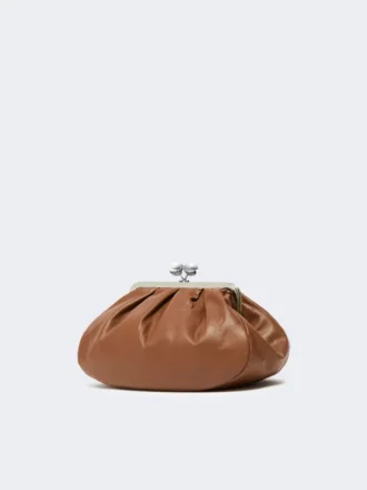 Sac Pasticcino moyen en peau de mouton, couleur tabac