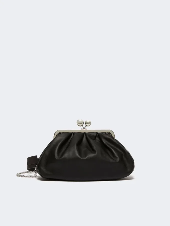 Sac Pasticcino moyen en peau de mouton, noir Sac Pasticcino moyen en peau de mouton, noir