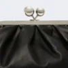 Sac Pasticcino moyen en peau de mouton, noir Sac Pasticcino moyen en peau de mouton, noir