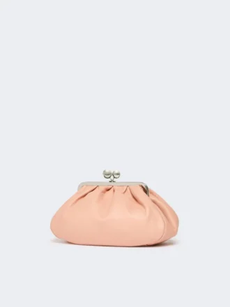 Sac Pasticcino moyen en peau de mouton, rose antique