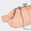 Sac Pasticcino moyen en peau de mouton, rose antique