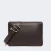 Sac Soffy rembourré en cuir nappa, couleur cacao