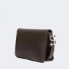Sac Soffy rembourré en cuir nappa, couleur cacao