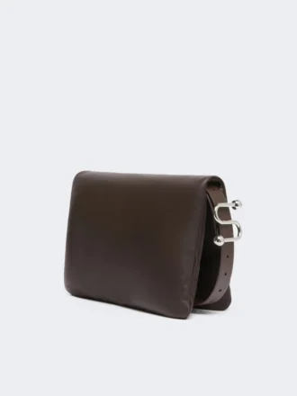 Sac Soffy rembourré en cuir nappa, couleur cacao