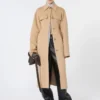 Sac Soffy rembourré en cuir nappa, couleur cacao