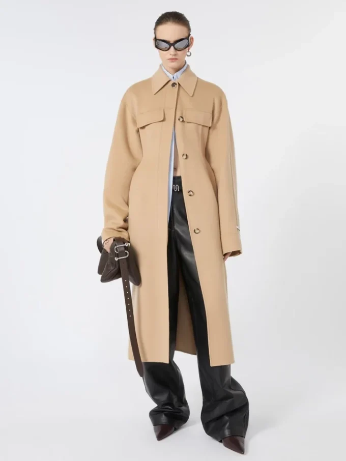Sac Soffy rembourré en cuir nappa, couleur cacao
