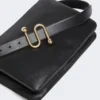Sac Soffy rembourré en cuir nappa, noir Sac Soffy rembourré en cuir nappa, noir