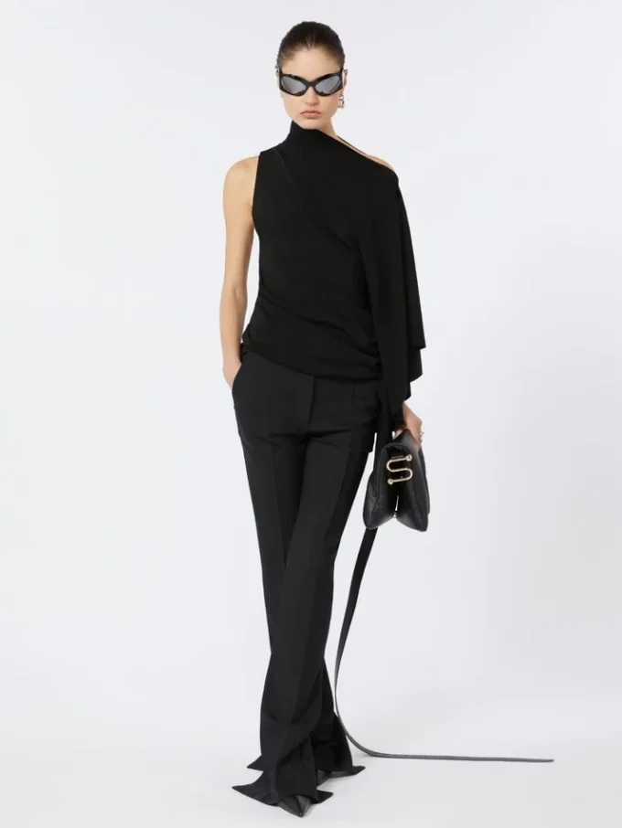 Sac Soffy rembourré en cuir nappa, noir Sac Soffy rembourré en cuir nappa, noir