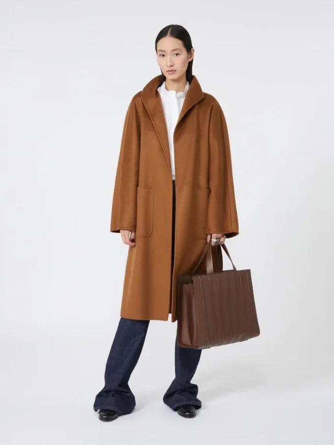 Sac Whitney 7 de Max Mara – grand format, brun ambré