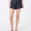 Short en coton effet denim, bleu nuit Short en coton effet denim, bleu nuit