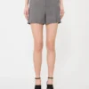 Short en gabardine de laine, gris moyen Short en gabardine de laine, gris moyen