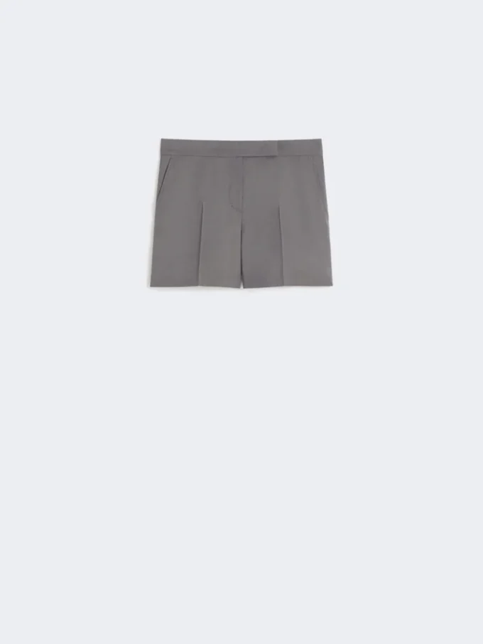 Short en gabardine de laine, gris moyen Short en gabardine de laine, gris moyen
