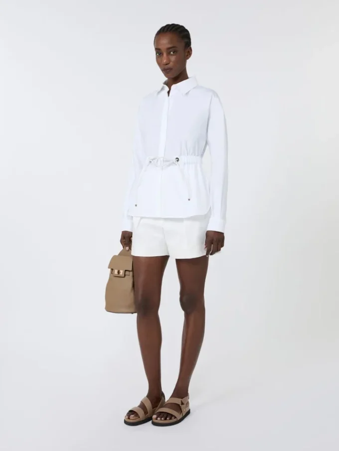 Chemise en popeline de coton, blanc optique Chemise en popeline de coton, blanc optique