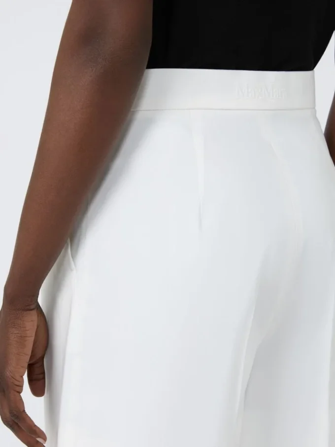 Short en satin de coton stretch, soie