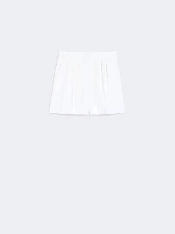 Short en satin de coton stretch, soie