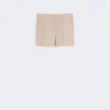 Short en toile de lin, couleur camel Short en toile de lin, couleur camel