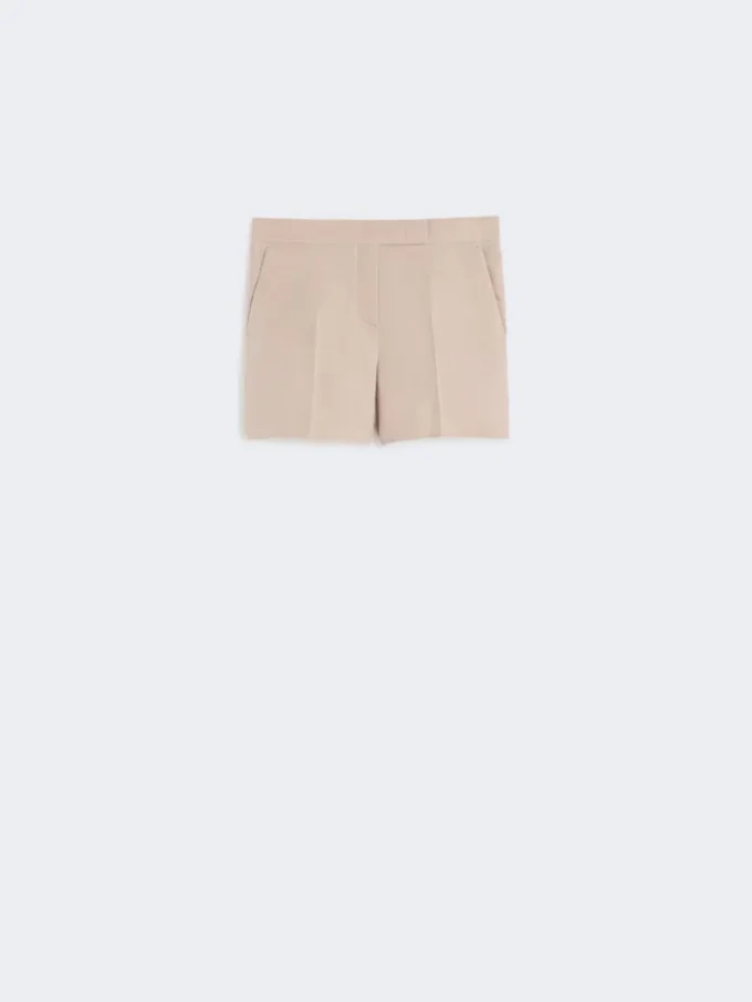 Short en toile de lin, couleur camel Short en toile de lin, couleur camel