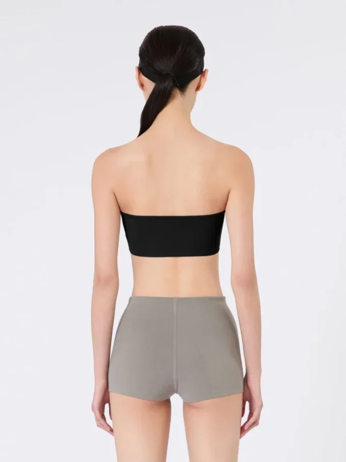 Soutien-gorge bandeau en viscose extensible, noir Soutien-gorge bandeau en viscose extensible, noir