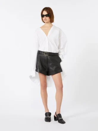 Surchemise à plis plissés, blanc optique