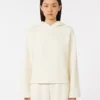Sweat-shirt en jersey de coton, ivoire Sweat-shirt en jersey de coton, ivoire