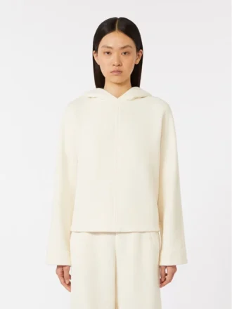 Sweat-shirt en jersey de coton, ivoire Sweat-shirt en jersey de coton, ivoire
