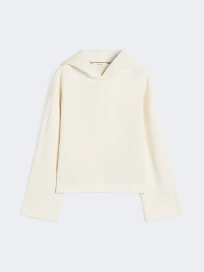 Sweat-shirt en jersey de coton, ivoire Sweat-shirt en jersey de coton, ivoire
