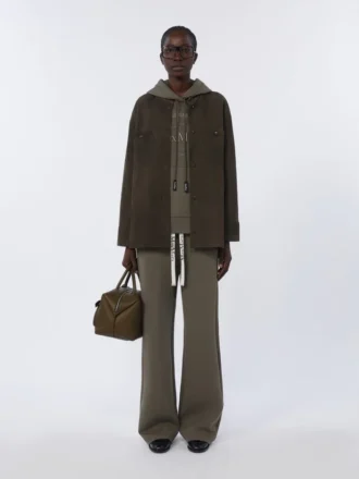 Sweat-shirt en jersey de coton technique, kaki