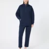 Sweat-shirt long en jersey scuba, bleu marine Sweat-shirt long en jersey scuba, bleu marine