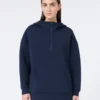 Sweat-shirt long en jersey scuba, bleu marine Sweat-shirt long en jersey scuba, bleu marine