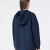 Sweat-shirt long en jersey scuba, bleu marine Sweat-shirt long en jersey scuba, bleu marine