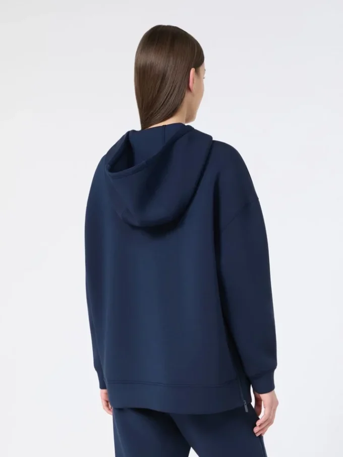 Sweat-shirt long en jersey scuba, bleu marine Sweat-shirt long en jersey scuba, bleu marine