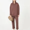 Sweat-shirt long en jersey scuba, marron Sweat-shirt long en jersey scuba, marron