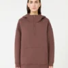 Sweat-shirt long en jersey scuba, marron Sweat-shirt long en jersey scuba, marron