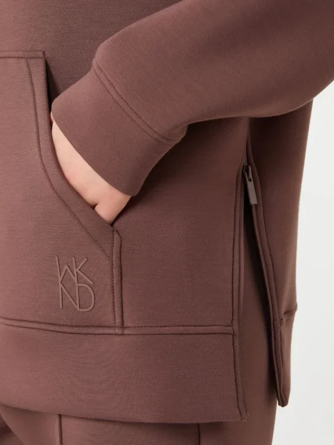 Sweat-shirt long en jersey scuba, marron Sweat-shirt long en jersey scuba, marron